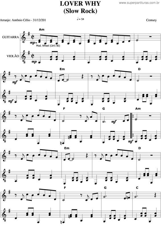 Partitura da música Lover Why v.2