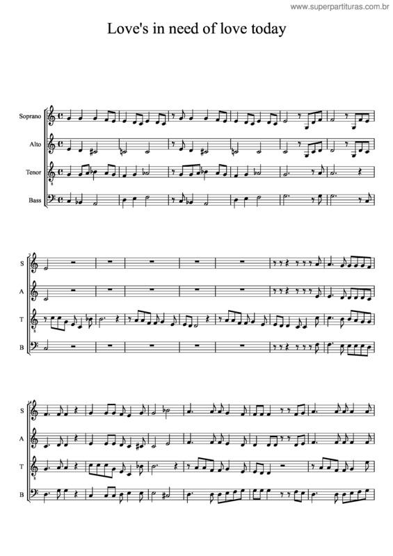 Partitura da música Loves In Need