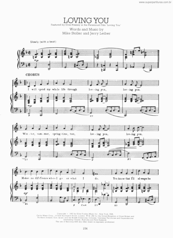 Partitura da música Loving You v.4