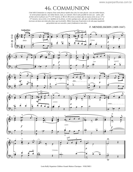 Partitura da música Lr–V1–No.46 Communion