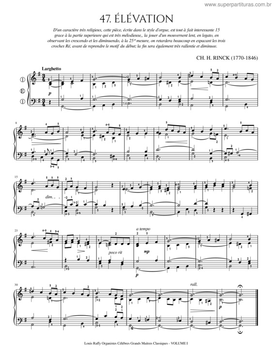 Partitura da música Lr–V1–No.47 Elevation