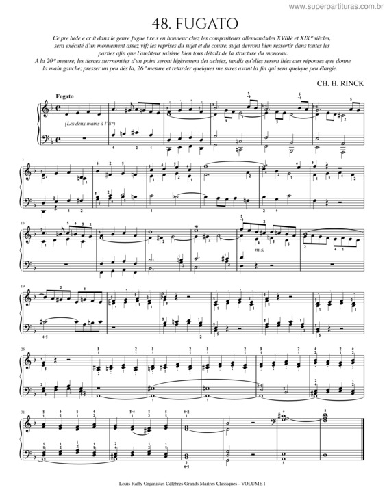 Partitura da música Lr–V1–No.48 Fugato