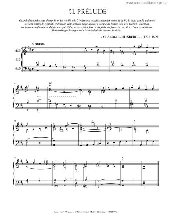 Partitura da música Lr–V1–No.51 Prelude
