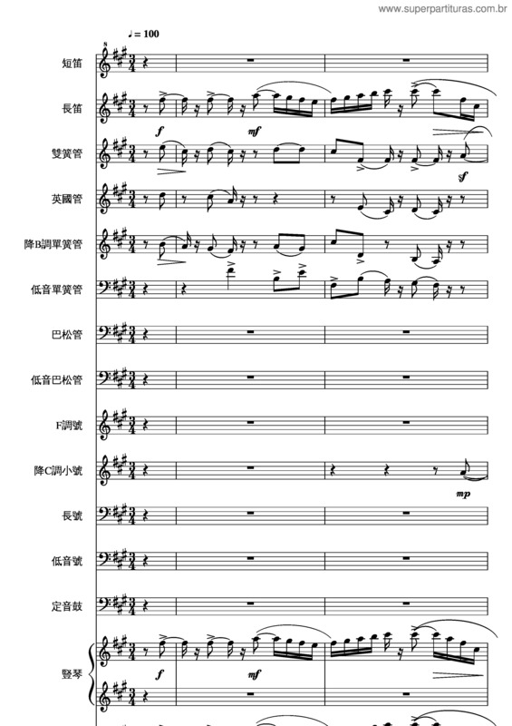 Partitura da música Lu Han