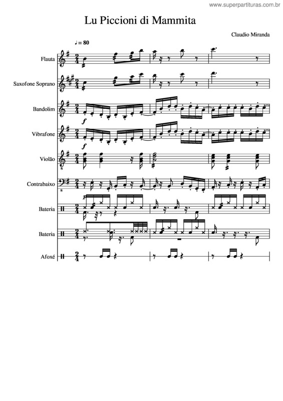 Partitura da música Lu Piccioni Di Mammita