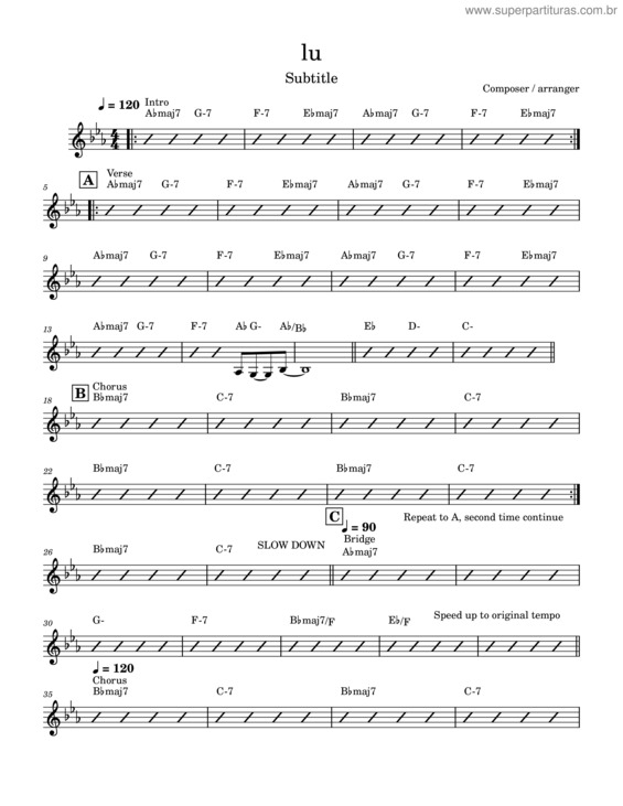 Partitura da música Lu v.3