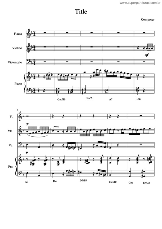 Partitura da música Lua Branca v.17