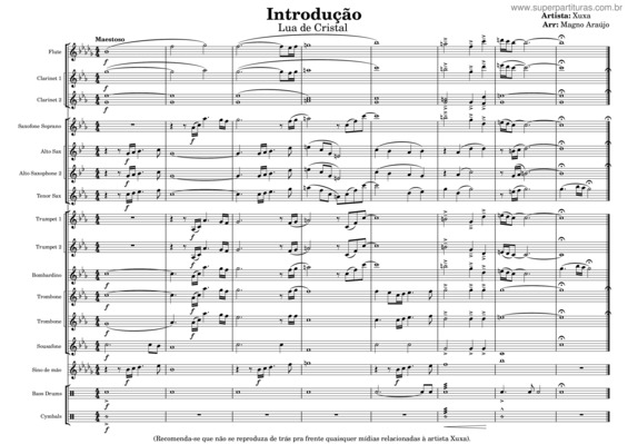 Partitura da música Lua De Cristal v.4