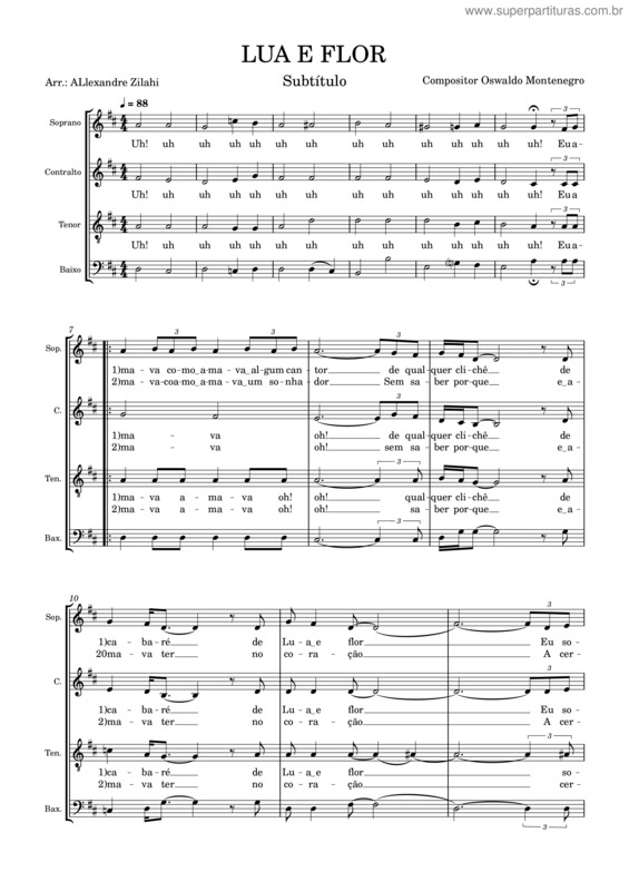Partitura da música Lua E Flor v.7