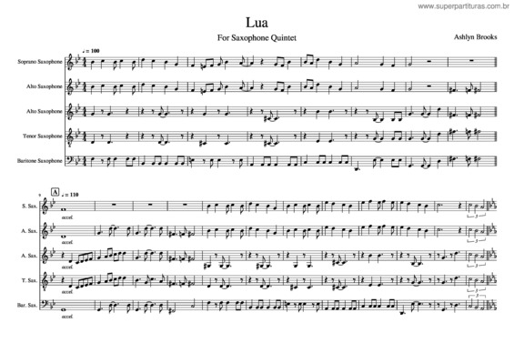Partitura da música Lua v.2