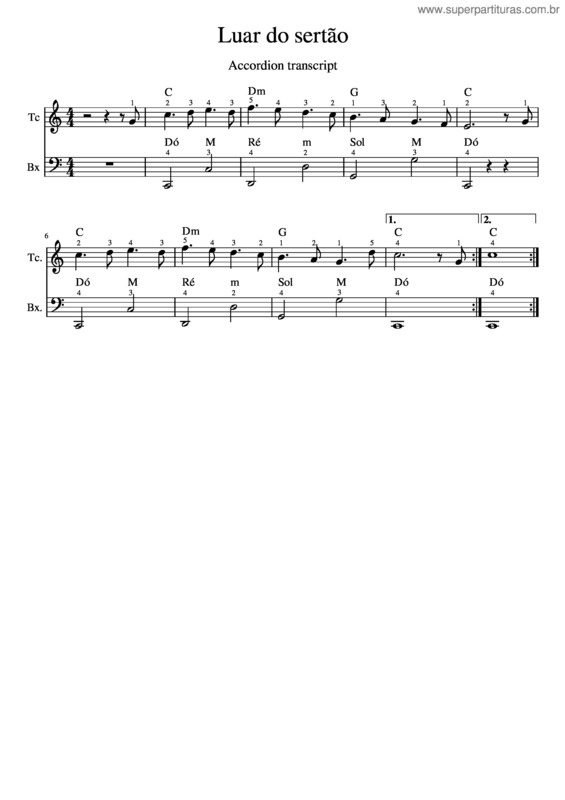 Partitura da música Luar Do Sertão v.23