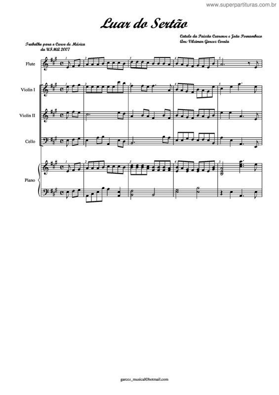 Partitura da música Luar do Sertao v.8