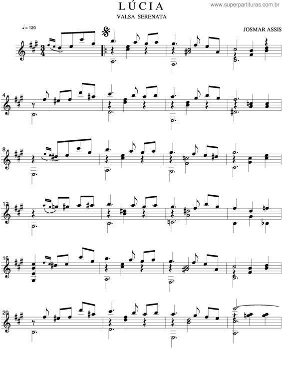 Partitura da música Lúcia v.4