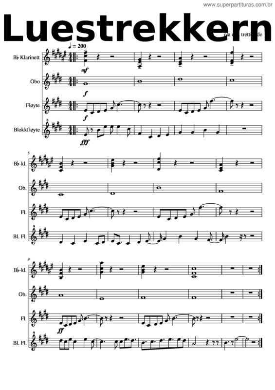 Partitura da música Lue Strekkern