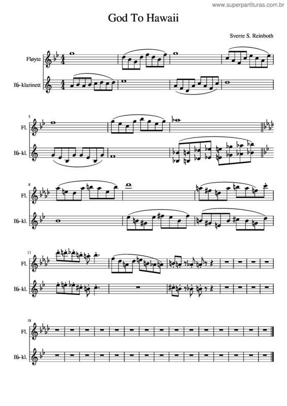 Partitura da música Luft Og Vind