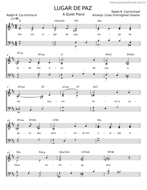 Partitura da música Lugar De Paz v.3