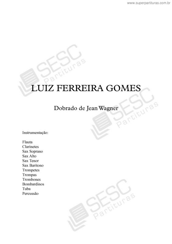 Partitura da música Luiz Ferreira Gomes