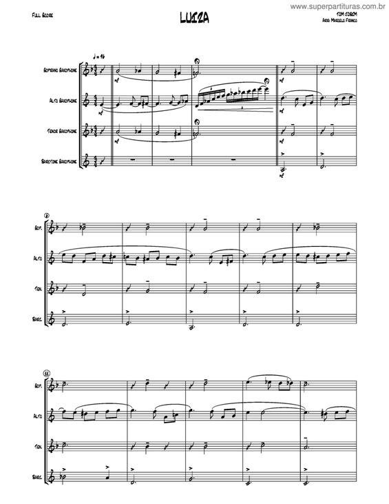 Partitura da música Luiza v.20