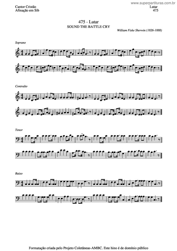 Partitura da música Lutar v.3