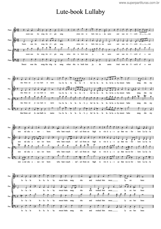 Partitura da música Lute–Book Lullaby