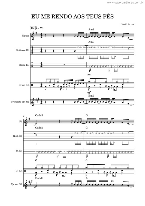 Partitura da música Luz – Davida3 v.2