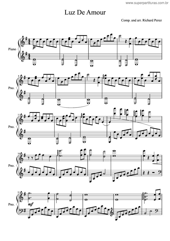 Partitura da música Luz De Amour 3.0