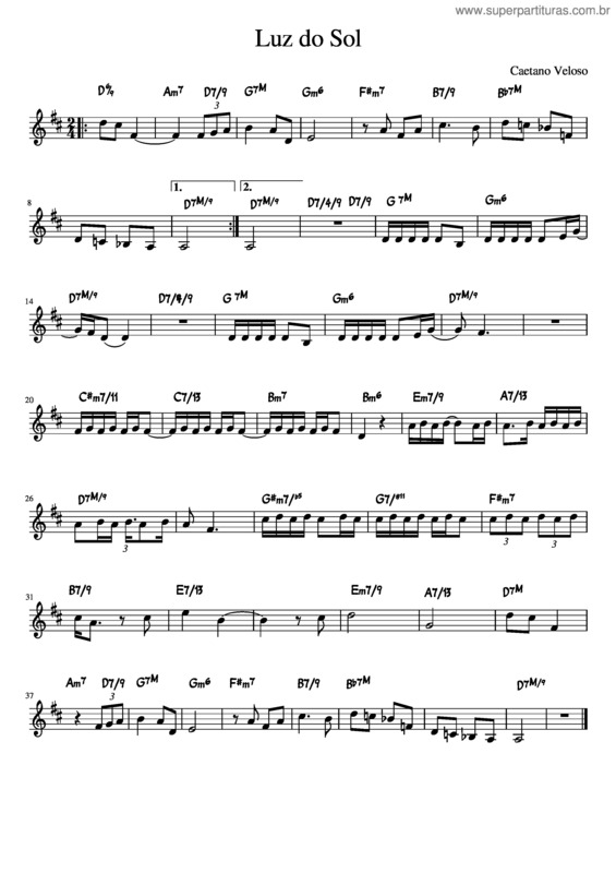 Partitura da música Luz Do Sol v.13