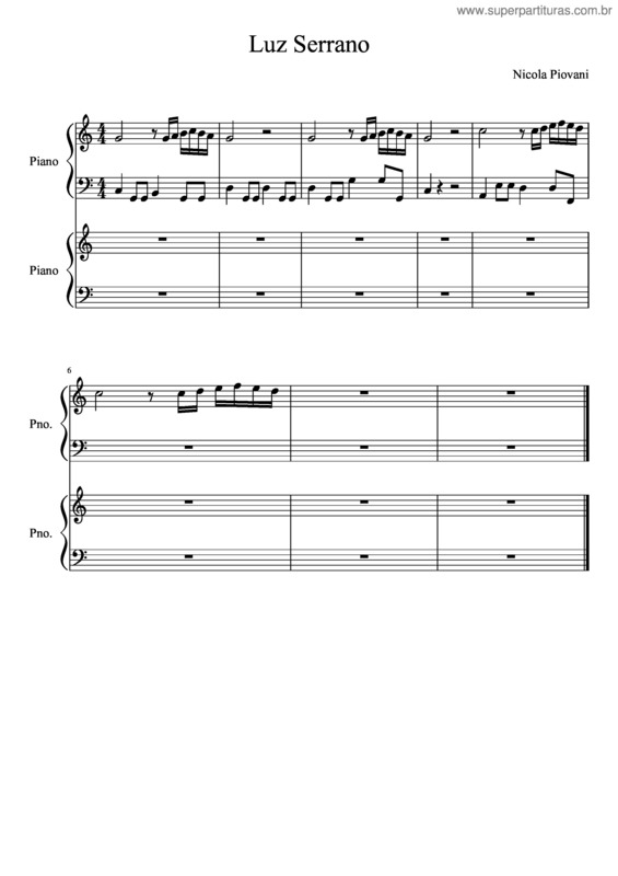Partitura da música Luz Serrano