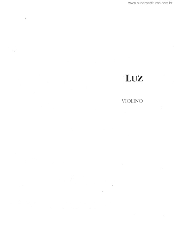 Partitura da música Luz v.2