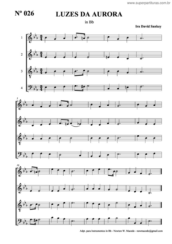 Partitura da música Luzes Da Aurora v.2