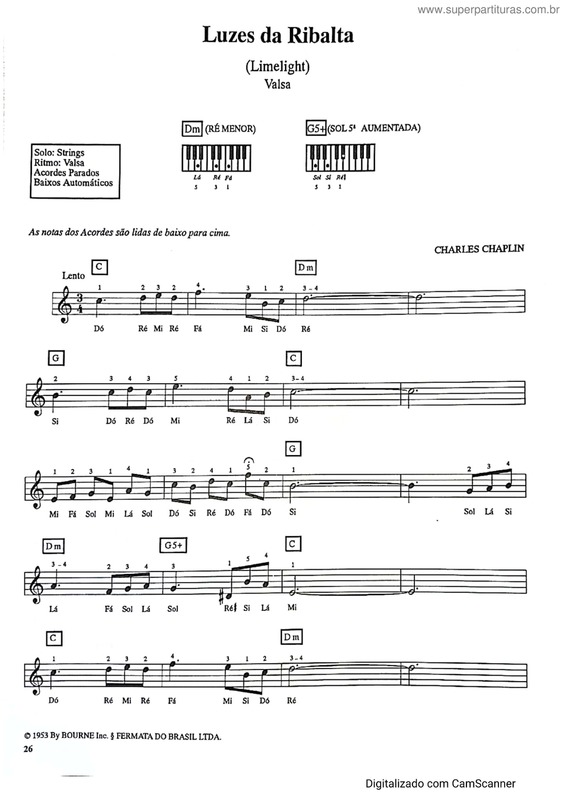 Partitura da música Luzes Da Ribalta v.11