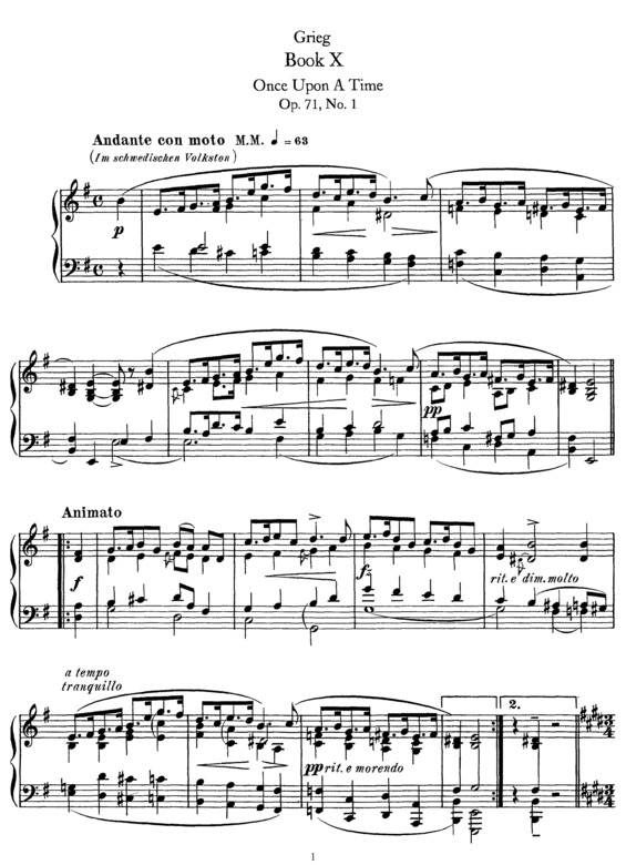 Partitura da música Lyric Pieces Book 10