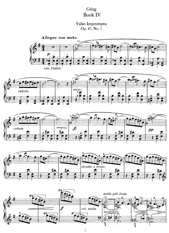 Partitura da música Lyric Pieces Book 4