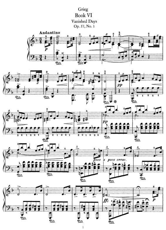 Partitura da música Lyric Pieces Book 6