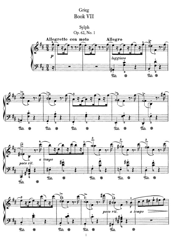 Partitura da música Lyric Pieces Book 7