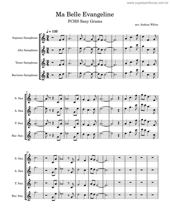 Partitura da música Ma Belle Evangeline – Jim Cummings, Randy Newman, The Princess And The Frog Movie Ma Belle Evangeline