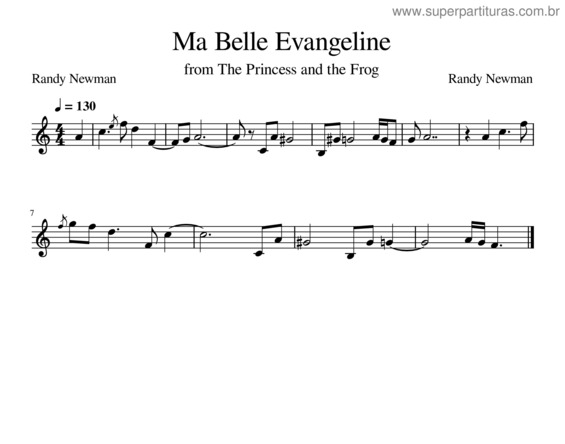 Partitura da música Ma Belle Evangeline v.2