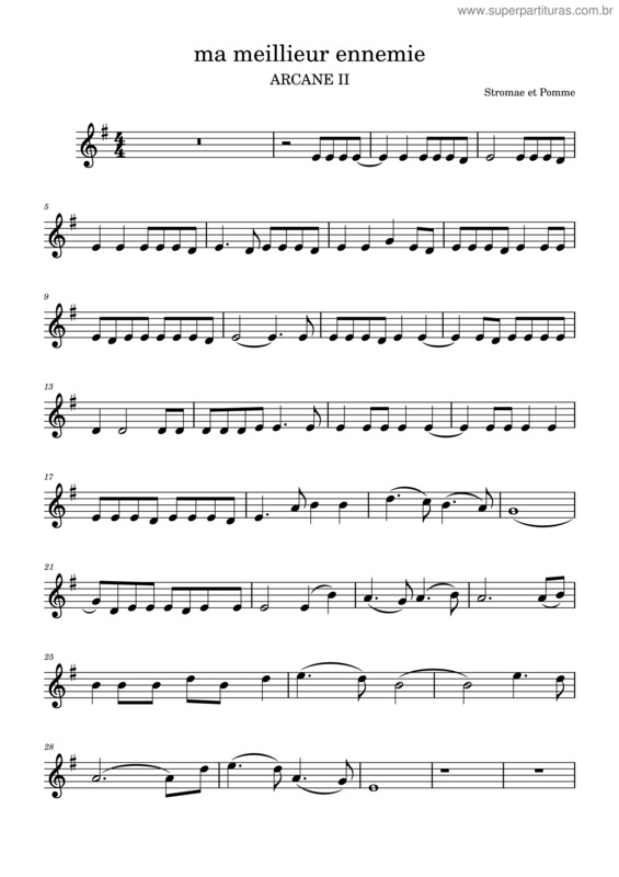 Partitura da música Ma Meilleure Ennemie – Stromae
