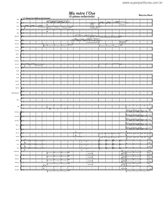 Partitura da música Ma Mère L`Oye