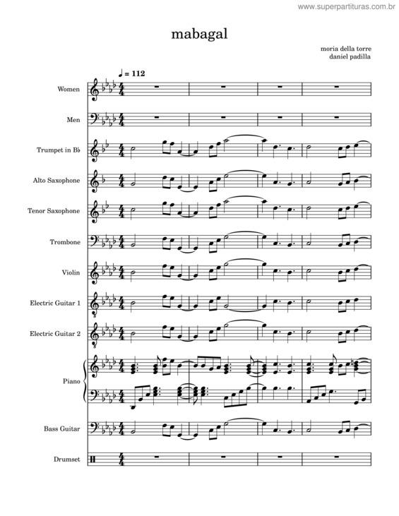 Partitura da música Mabagal