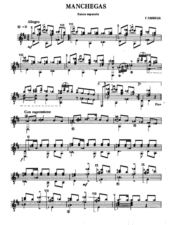 Partitura da música Machegas