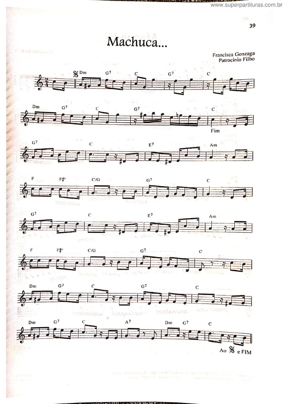 Partitura da música Machuca v.2