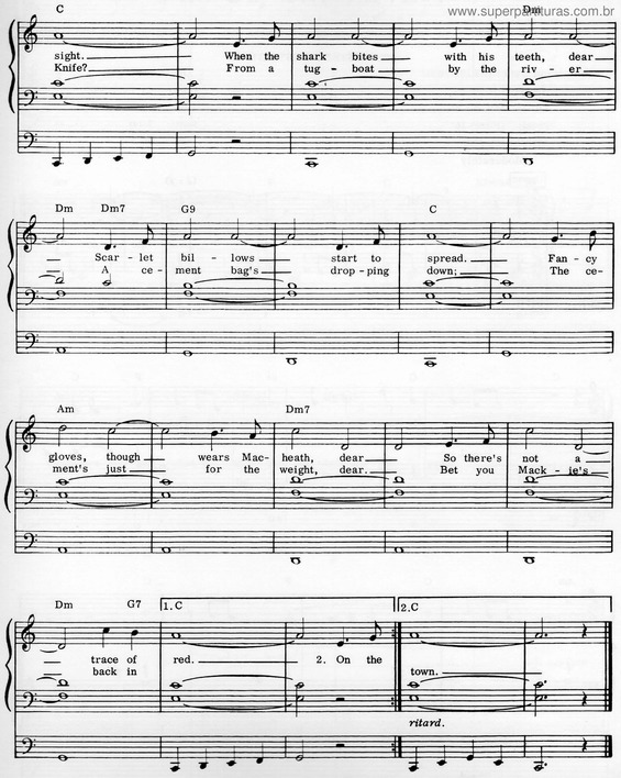 Partitura da música Mack The Knife Pág. 2