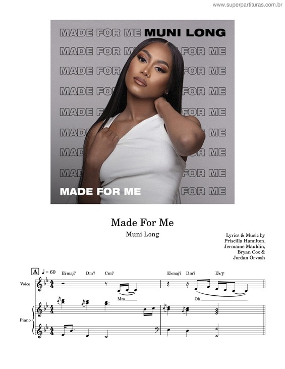 Partitura da música Made For Me – Muni Long