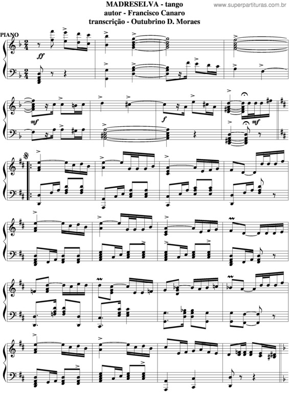 Partitura da música Madreselva v.2