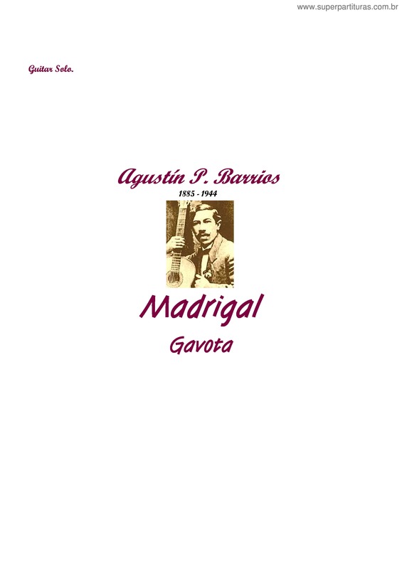 Partitura da música Madrigal v.4