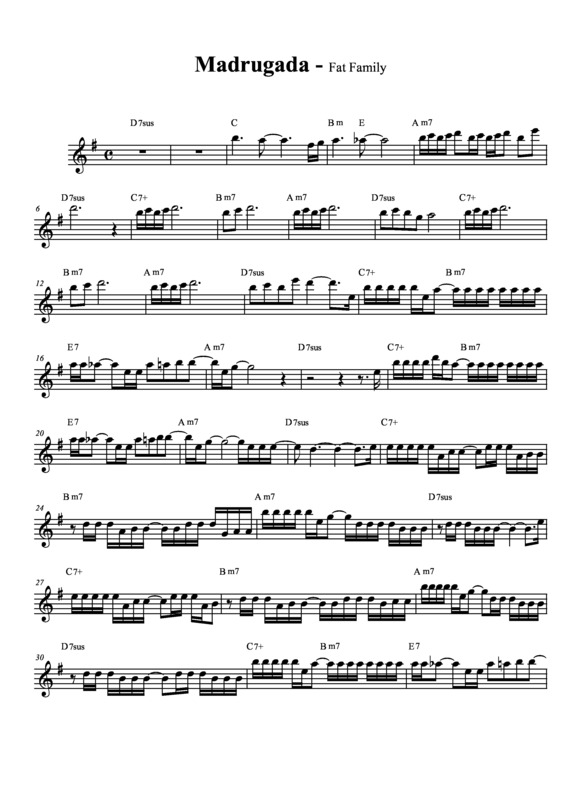 Partitura da música Madrugada v.6