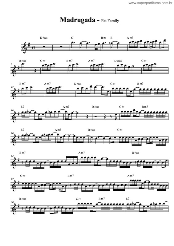 Partitura da música Madrugada v.7