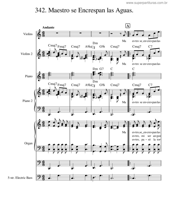 Partitura da música Maestro Se Encrespan Las Aguas v.2