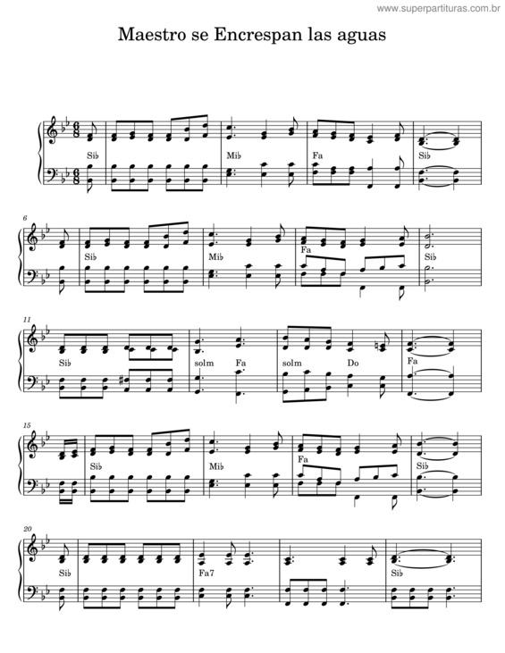 Partitura da música Maestro Se Encrespan Las Aguas v.3